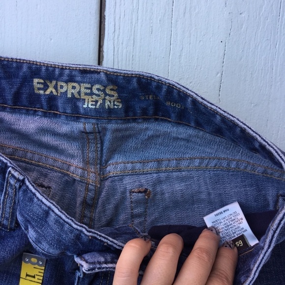 Express Estela Boot Cat Womens Dark Blue Women’s Denim Jeans Size 6s - Picture 6 of 8